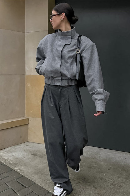 Fashion Short Wool Blend Coat