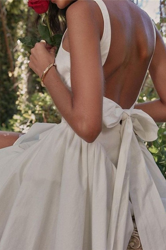 Sexy Backless Bow Tie Party Dress