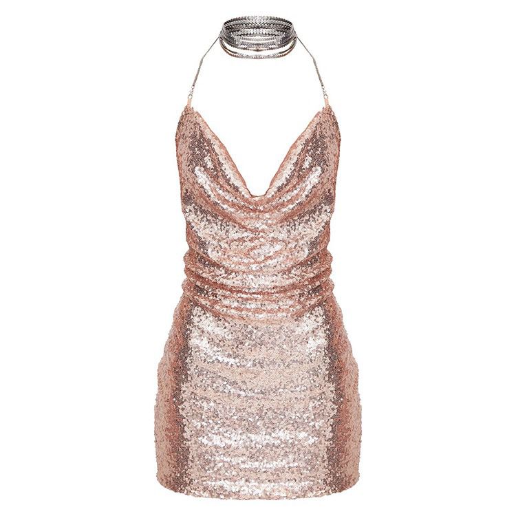 Sweetheart Metallic Mesh Crystal Strap Mini Dress
