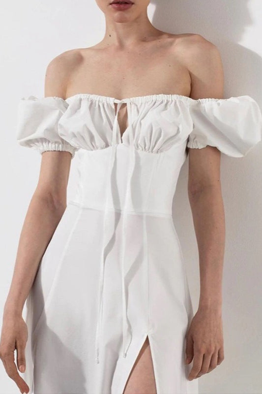Tie Strap Split Hem Maxi Dress