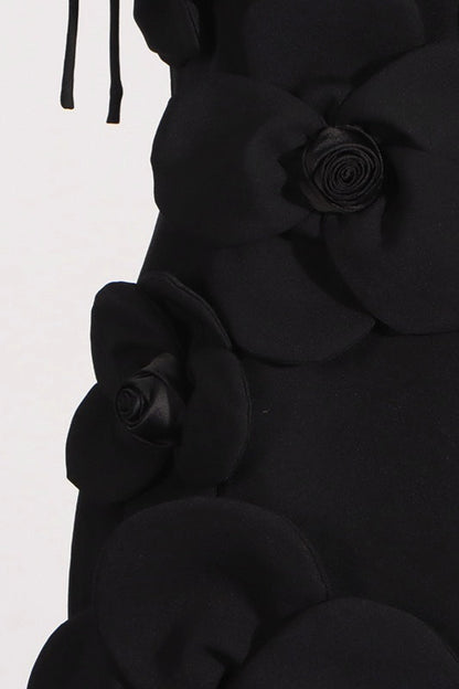 Spaghetti Strap Floral Patchwork Panel Bodycon Mini Dress