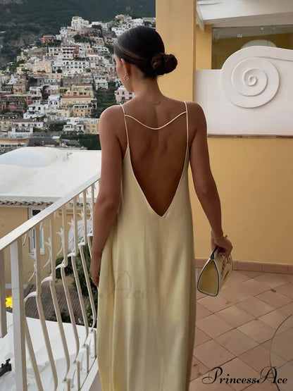Backless Vacation Graceful Long Dress