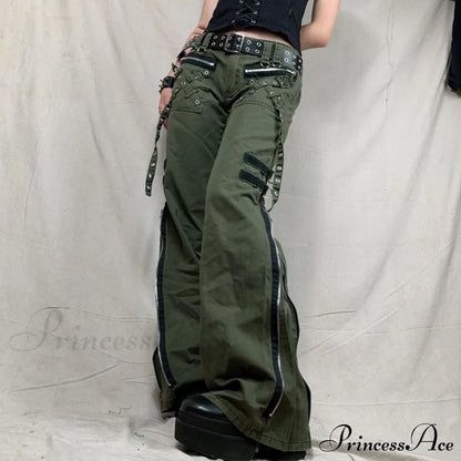 Bandage Low Waist Cargo Pants