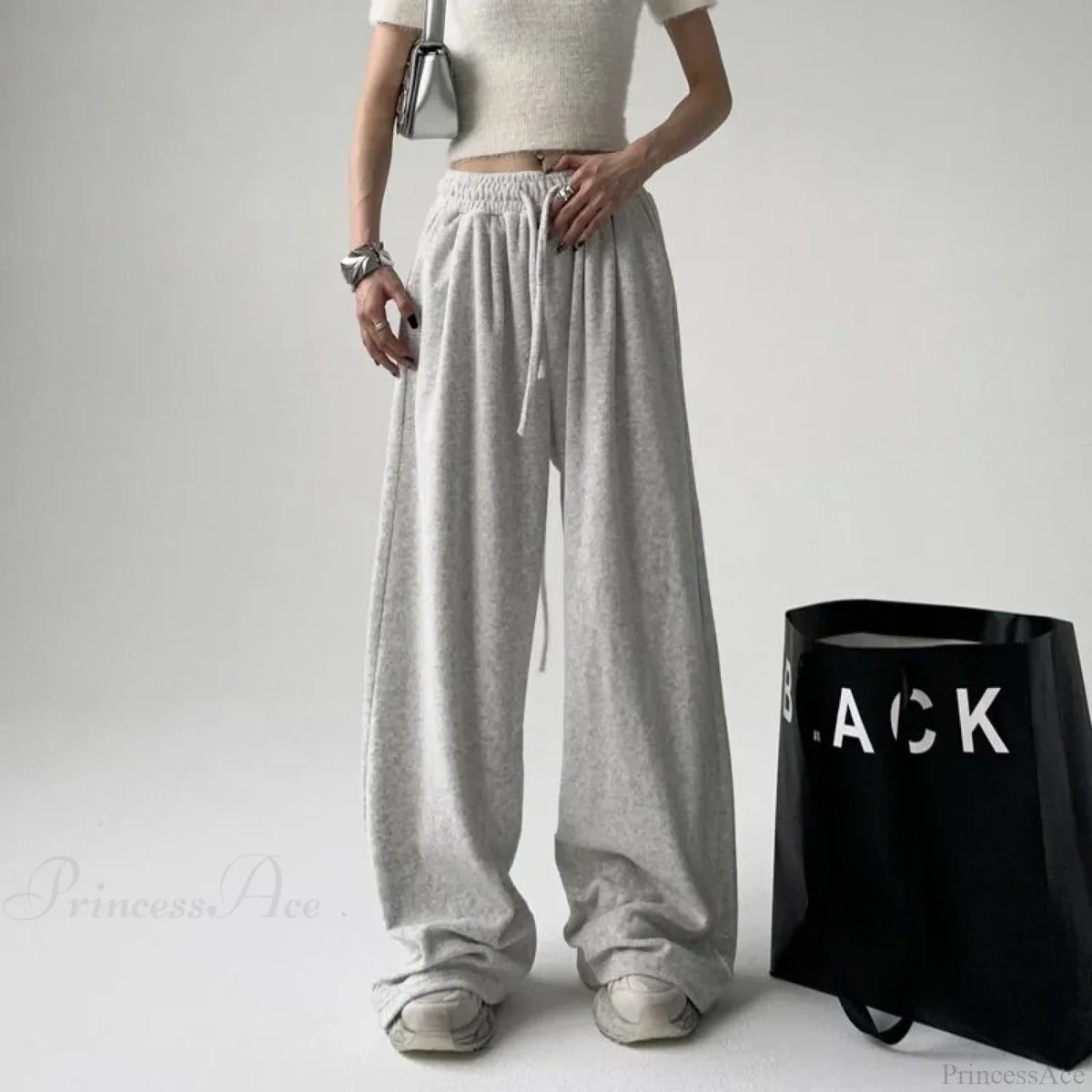 Basic Grey Knit Jogger Pants