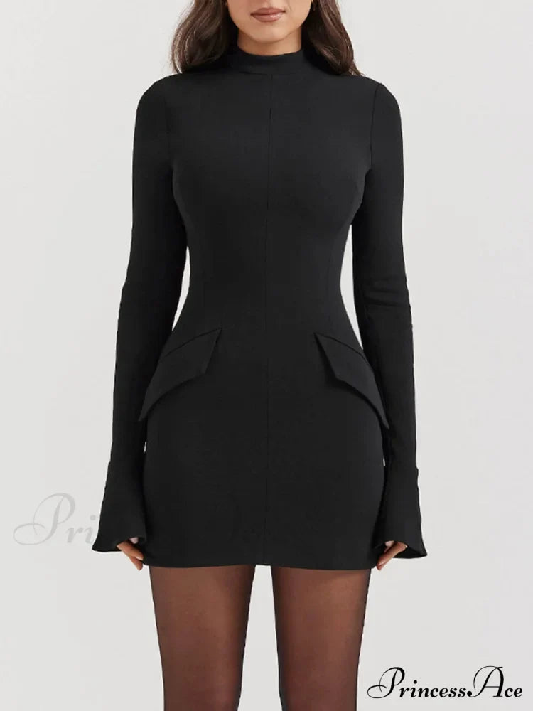 Black Elegant Mini Dress
