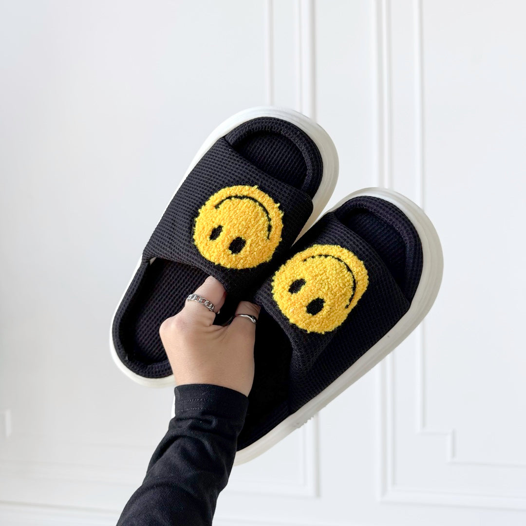 Happy Face Platform Slides Sandals
