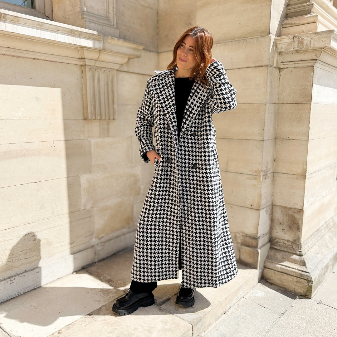 Stella Houndstooth Trench Coat