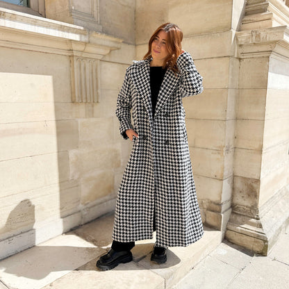 Stella Houndstooth Trench Coat