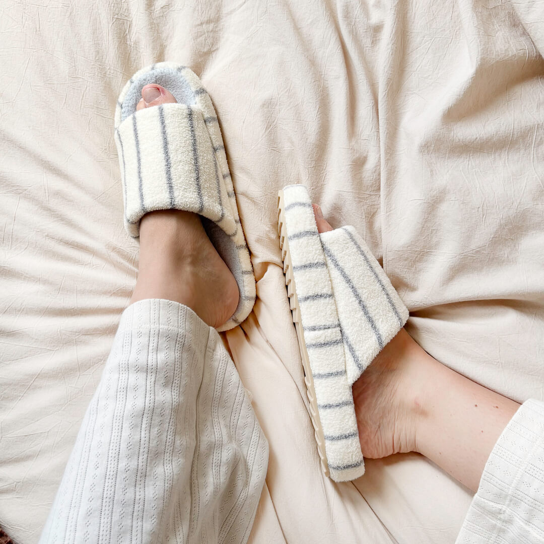 Aria Striped House Slippers