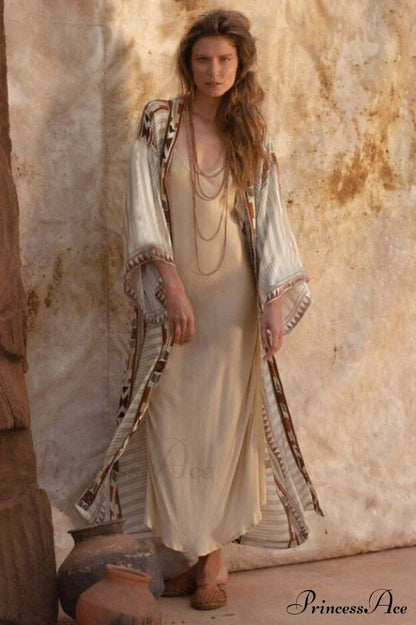 Boho Tie Stylish Dye Kimono Blouse