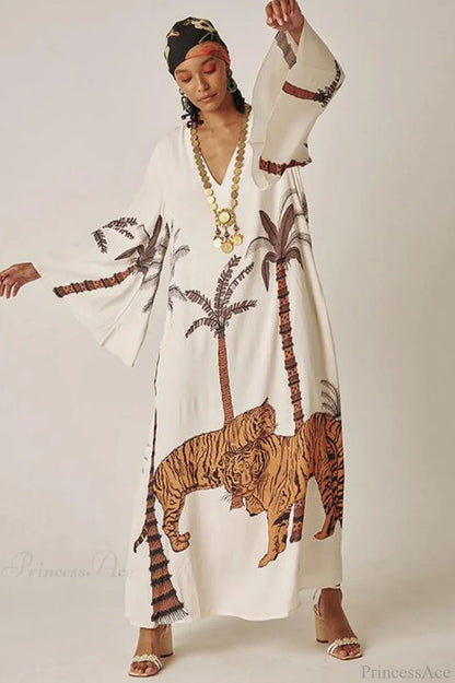 Brigitte One Of A Kind Ikat Maxi Kimono