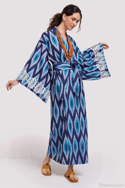 Brigitte One Of A Kind Ikat Maxi Kimono