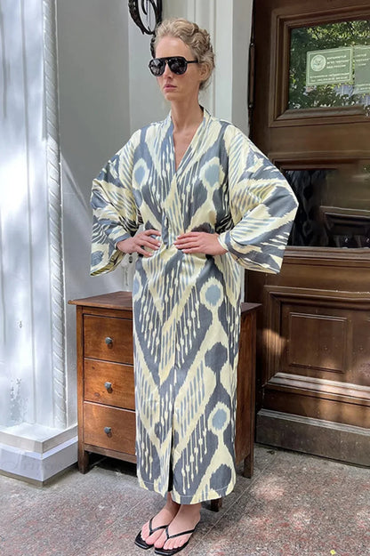 Brigitte One Of A Kind Ikat Maxi Kimono