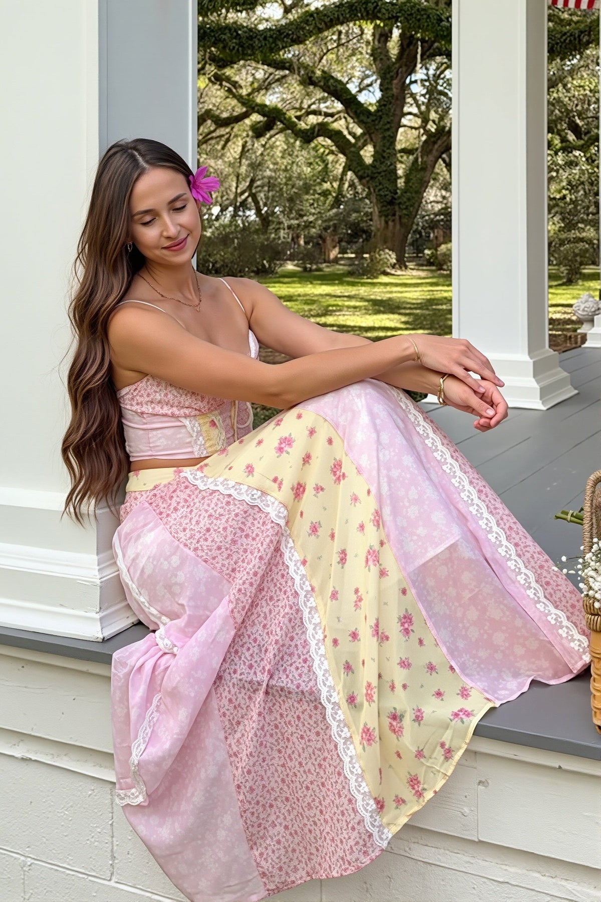 Floral Vacation Cami Maxi Skirt Set