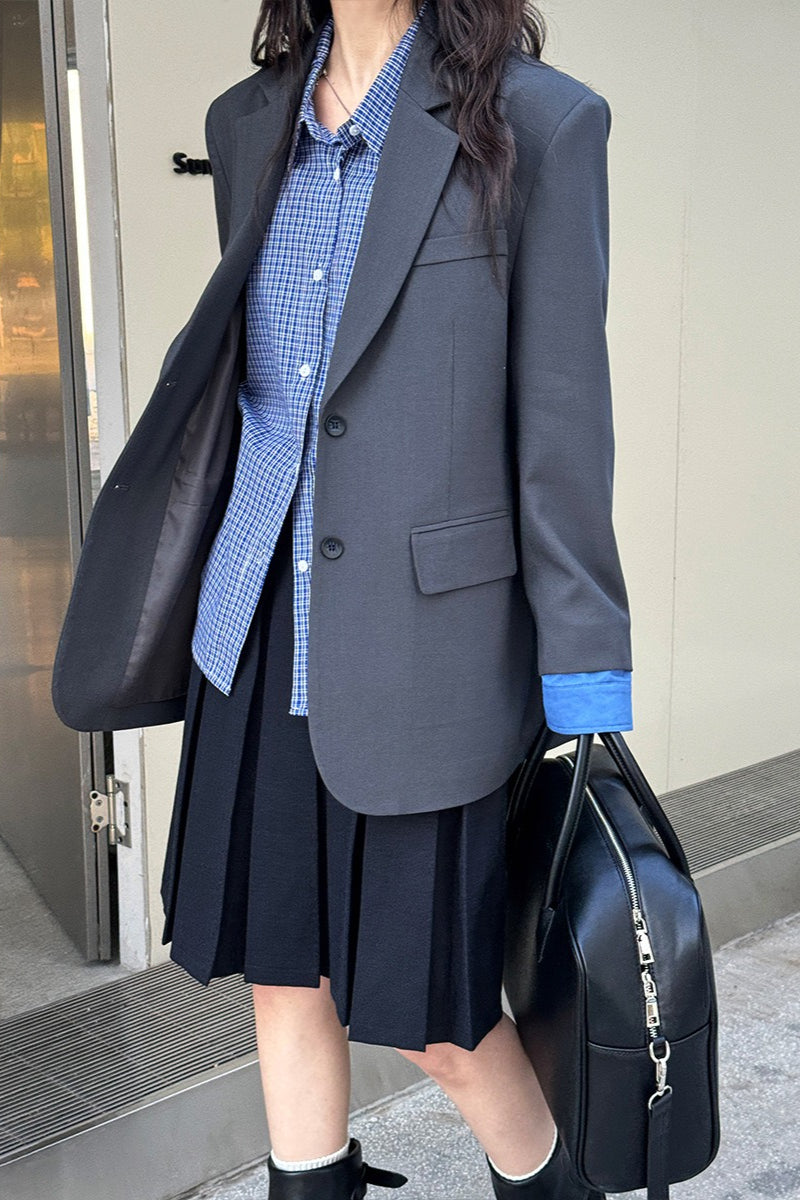 Elegant Casual Colorblock Blazer