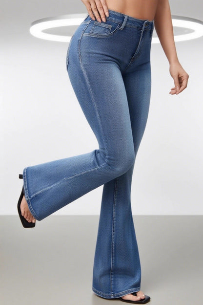 High Waist Slim Fit Denim Jeans