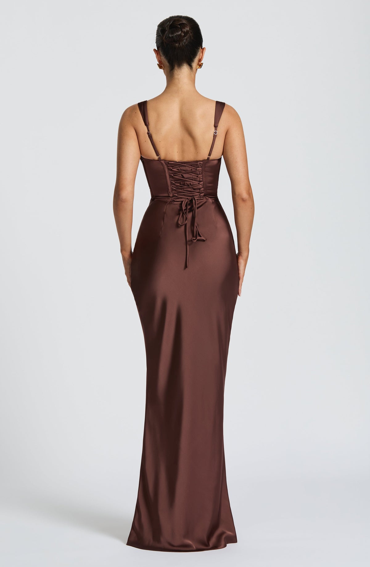 Square Neck Sleeveless Ruched Drape Column Maxi Dress