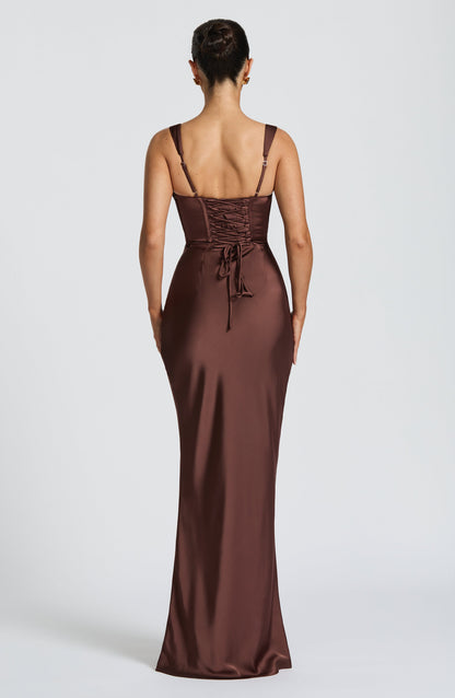 Square Neck Sleeveless Ruched Drape Column Maxi Dress