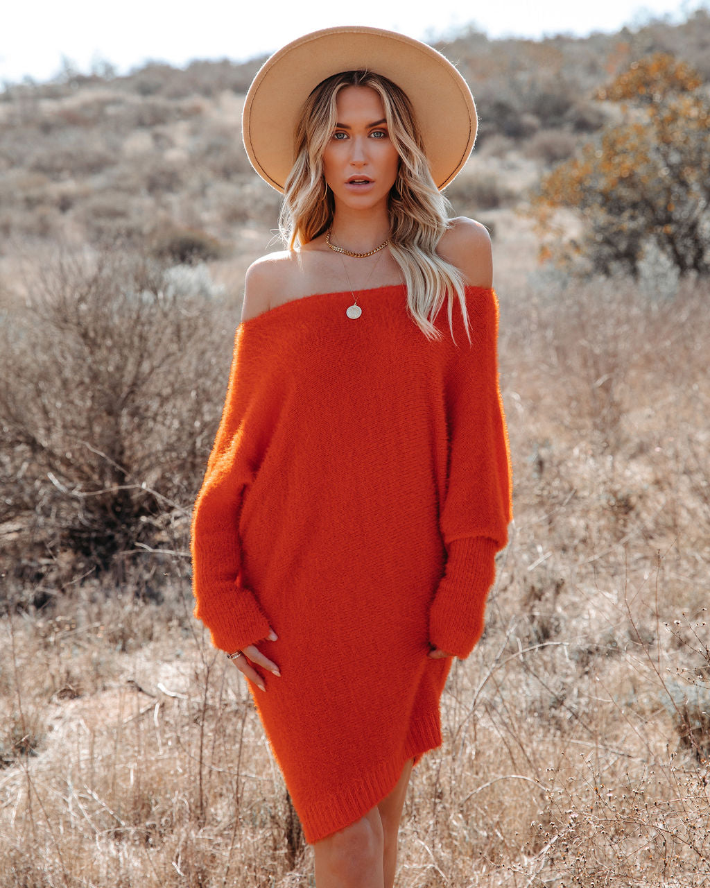 Off Shoulder Fuzzy Eyelash Knit Dolman Sleeve Mini Sweater Dress