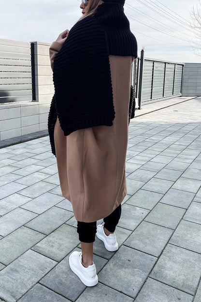 Winter handmade thick wool knitted scarf