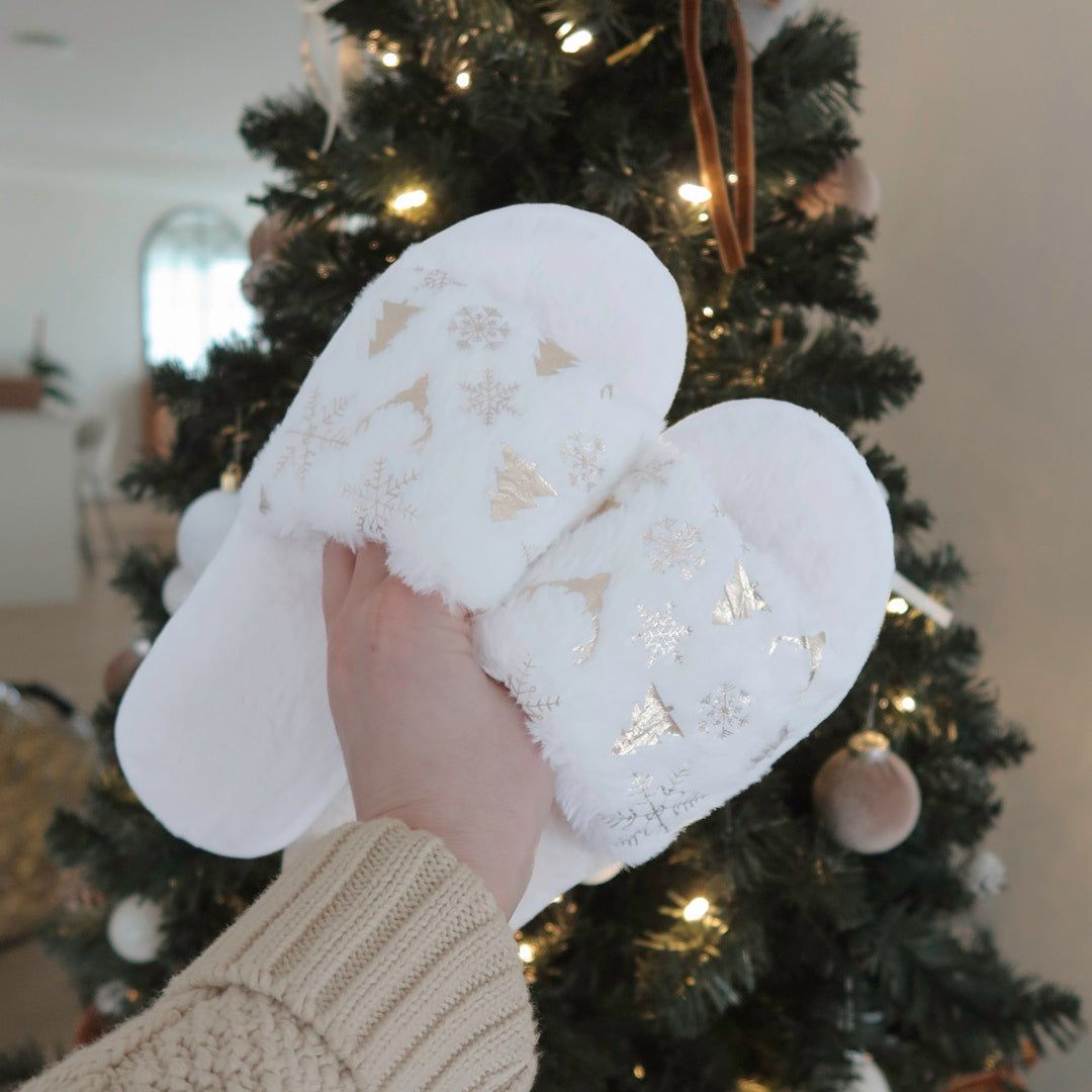 Christmas Glow Plush Slippers
