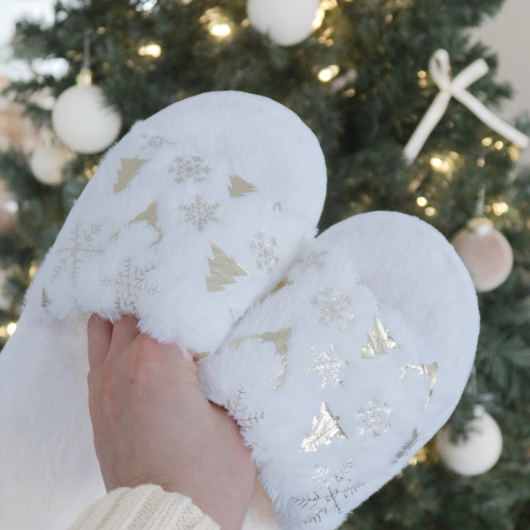 Christmas Glow Plush Slippers