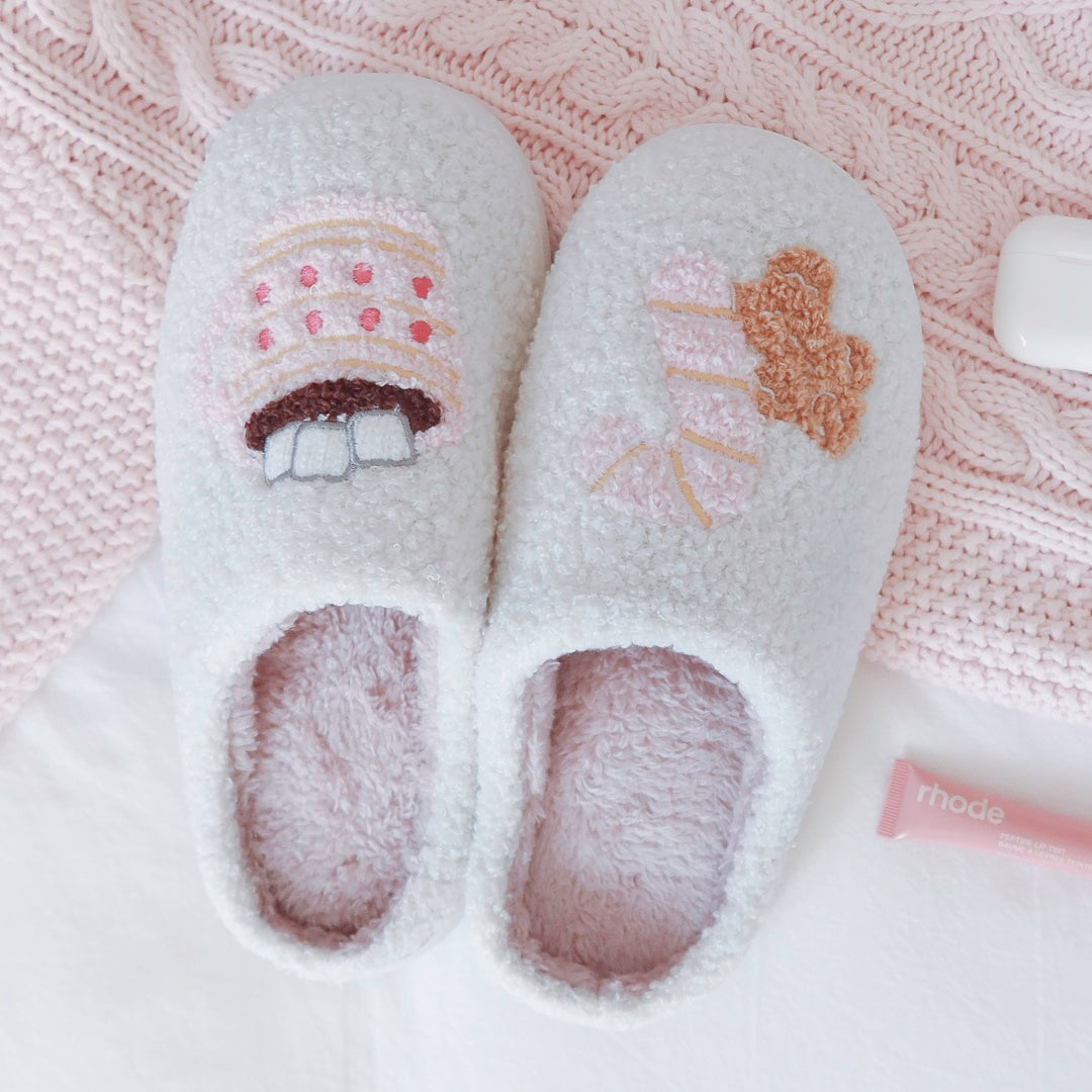 Candy Cane Christmas Slippers