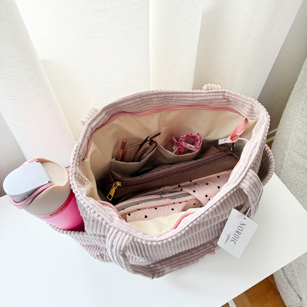 Mia Corduroy Tote Bag