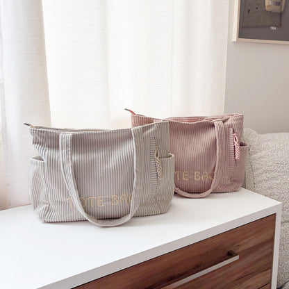 Mia Corduroy Tote Bag