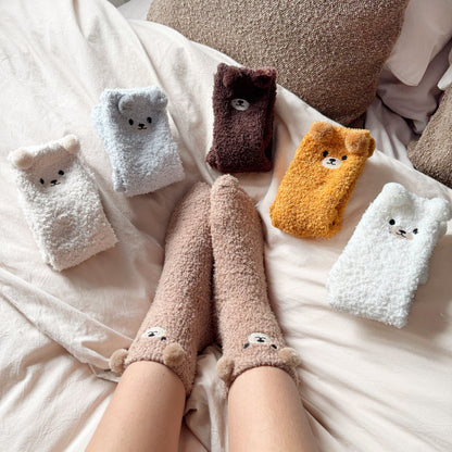 Teddy Bear Fuzzy Socks Pack