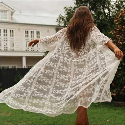 Crochet Kaftan Tunic Summer Beach Cover Up