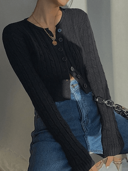 Cropped Black Graceful Biker Jacket
