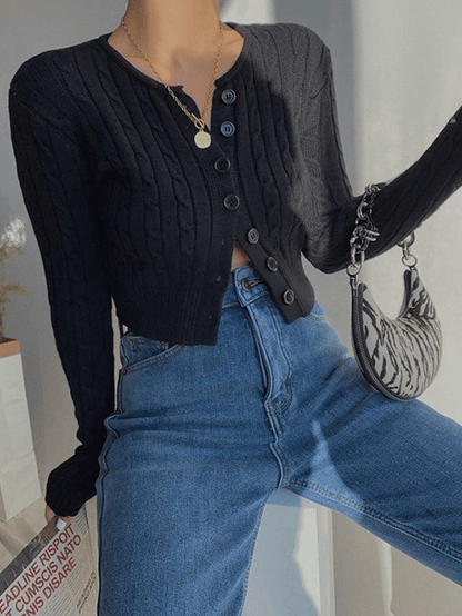 Cropped Black Graceful Biker Jacket