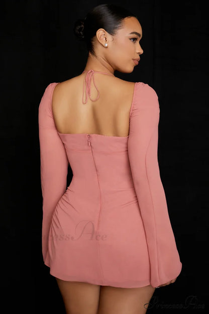 Cutout Halter Stylish Mini Dress
