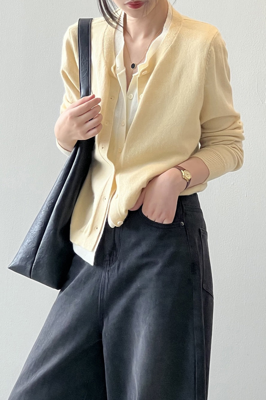 Color Block Layered Cardigan