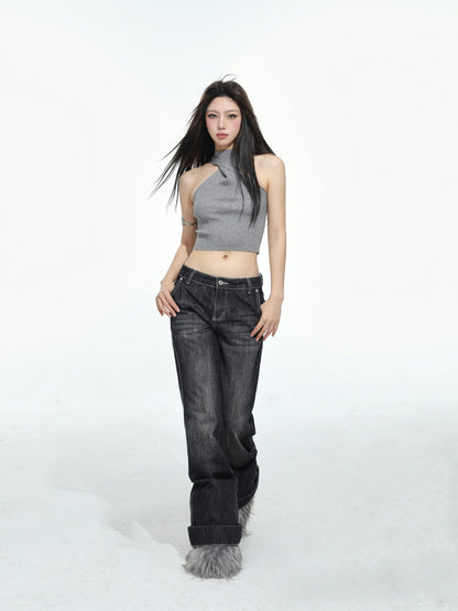 Cross Neck Crop Top
