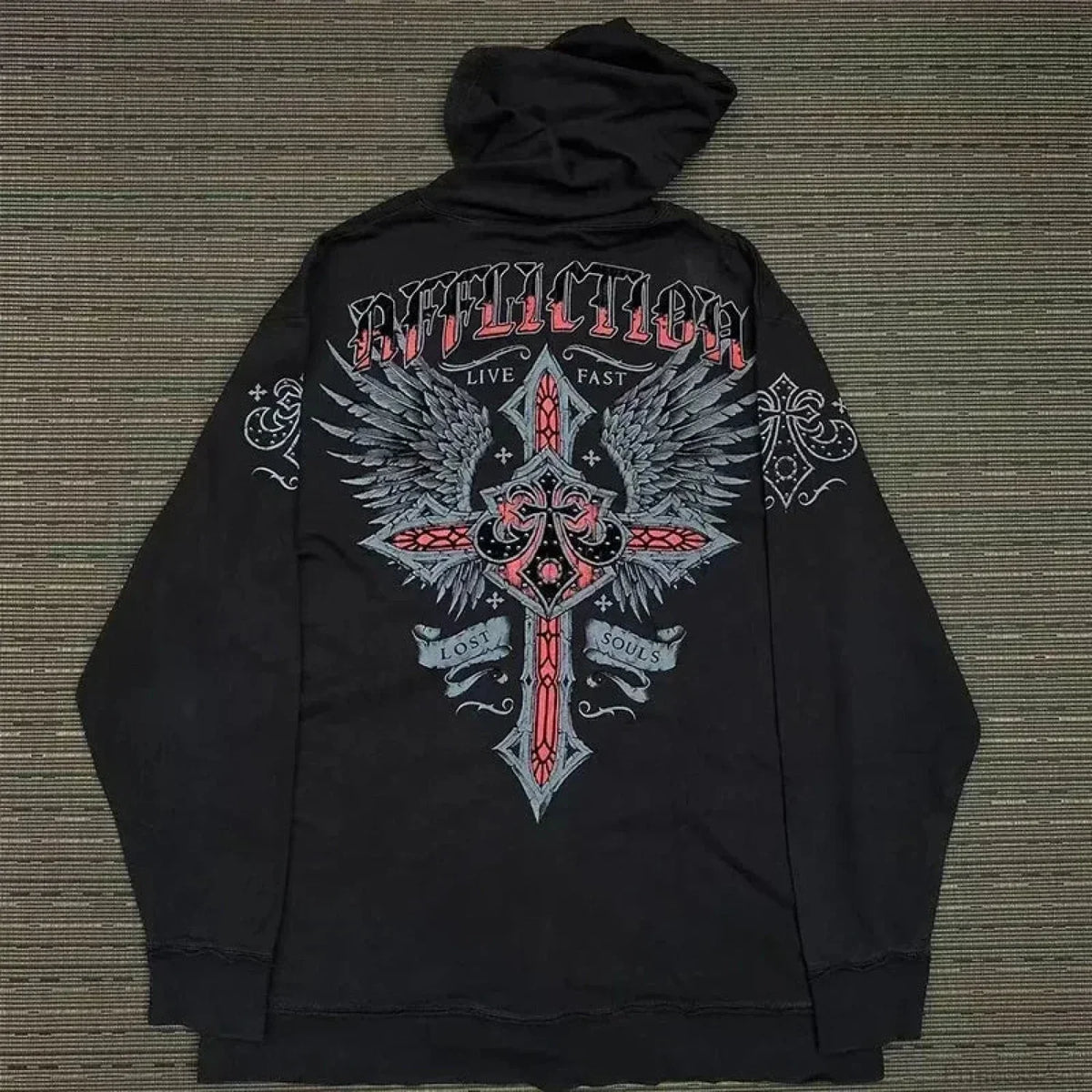 Dark Eyes Print Athletic Hoodie