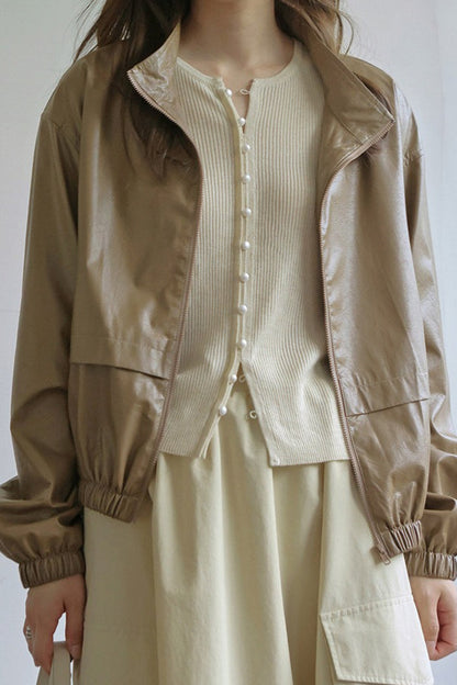 Sleek Wool Knit Cardigan