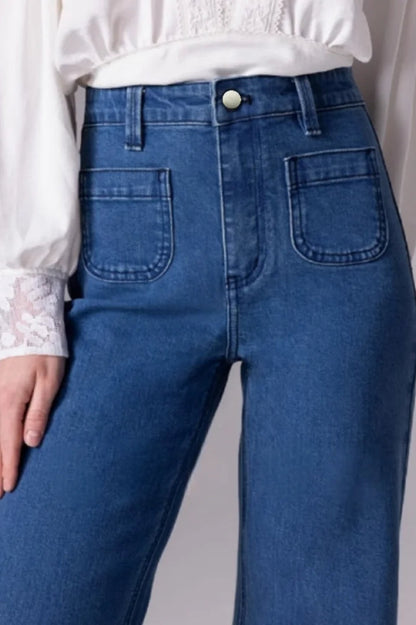 Flared Design Loose Fit Jeans