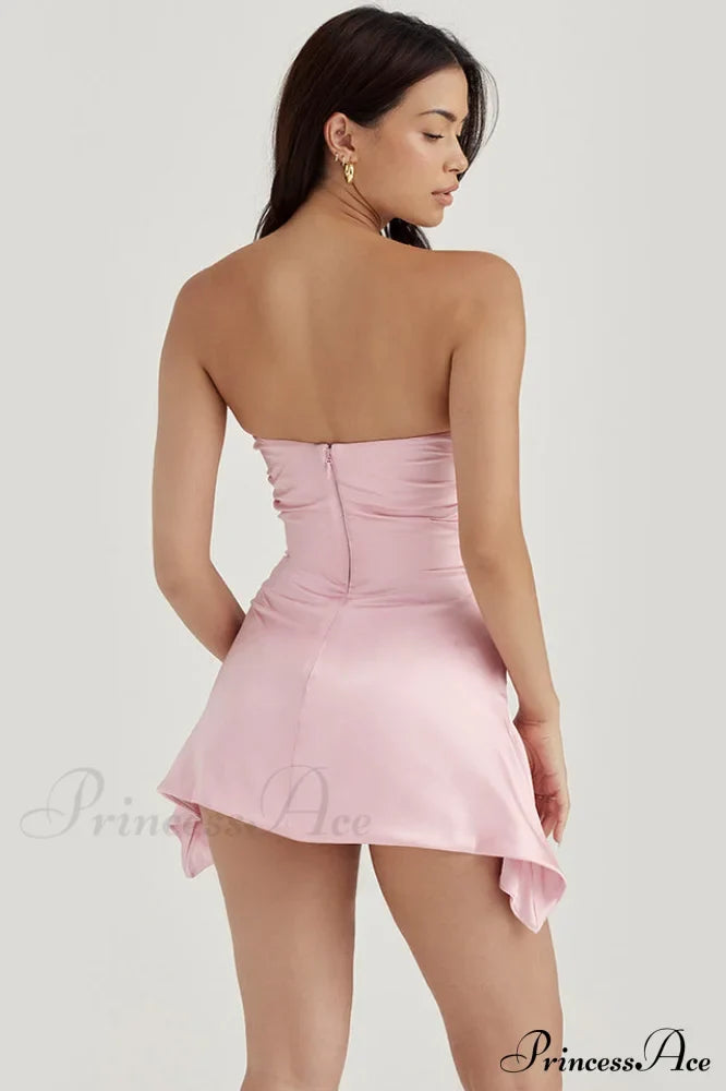 Draped Strapless Stylish Corset Dress