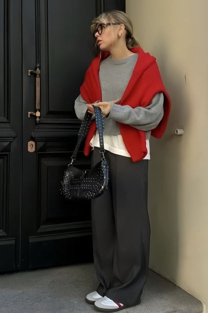 Loose Basic Knit Pullover Sweater
