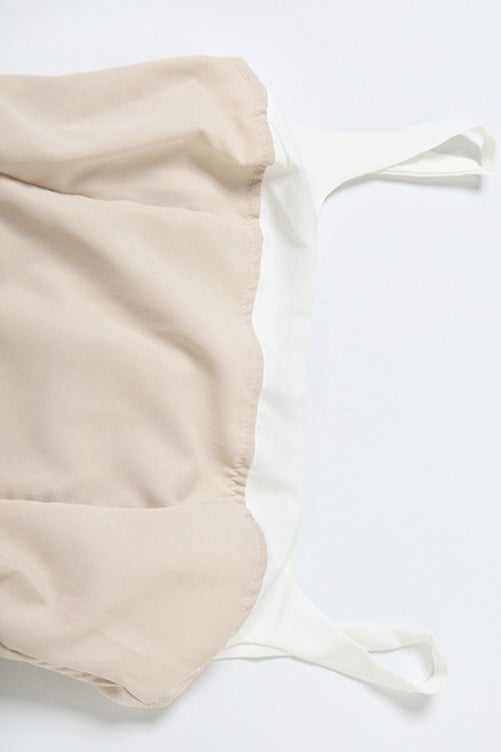 Solid Ruched High Waist Sleeveless Cami Mini Dress