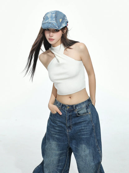 Cross Neck Crop Top