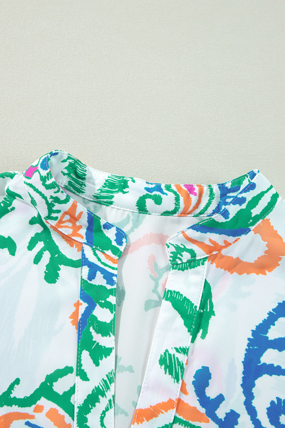 Tribal Print Button Front Bell Sleeve Tiered Mini Dress