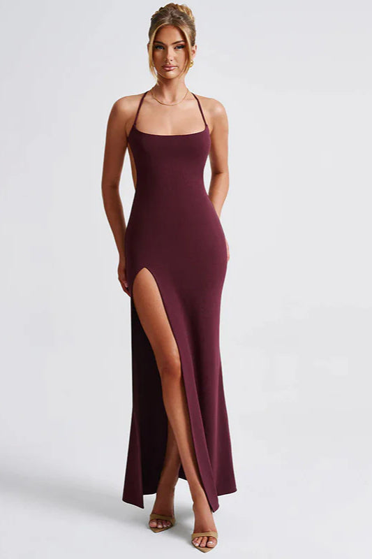 Summer Sexy Split Dress Slim Fit Spaghetti Strap Party Dress