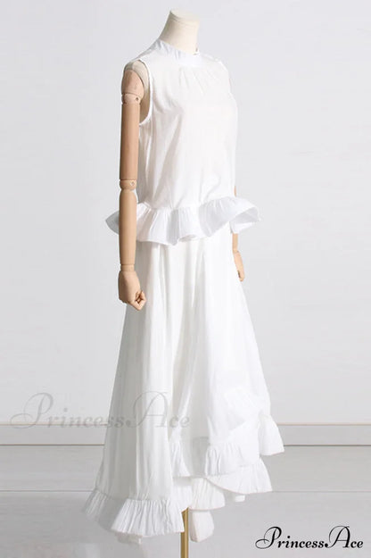 Elaine Pink Sleeveless Charming Ruffle Mermaid Set