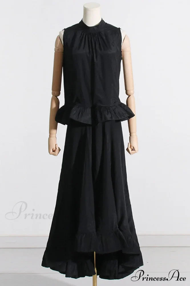 Elaine Pink Sleeveless Charming Ruffle Mermaid Set