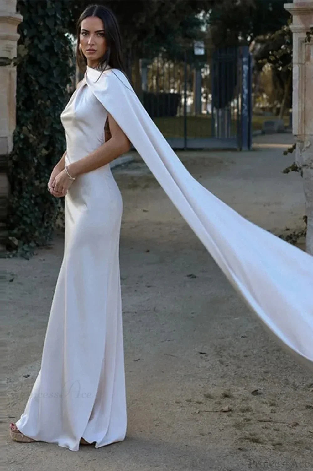 Elegant Satin Halter Dress