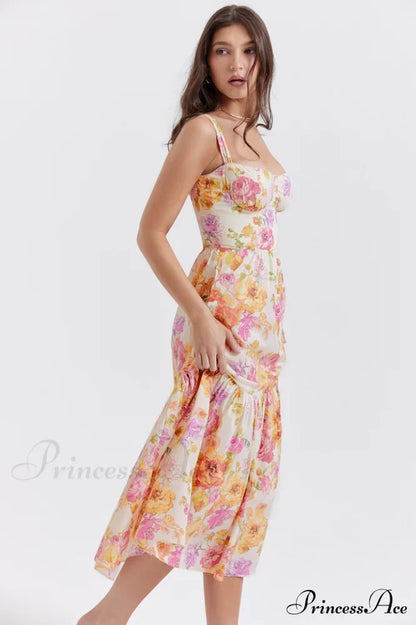 Elia Floral Stylish Midi Sundress