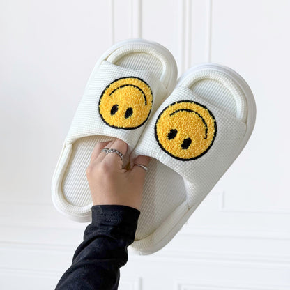 Happy Face Platform Slides Sandals
